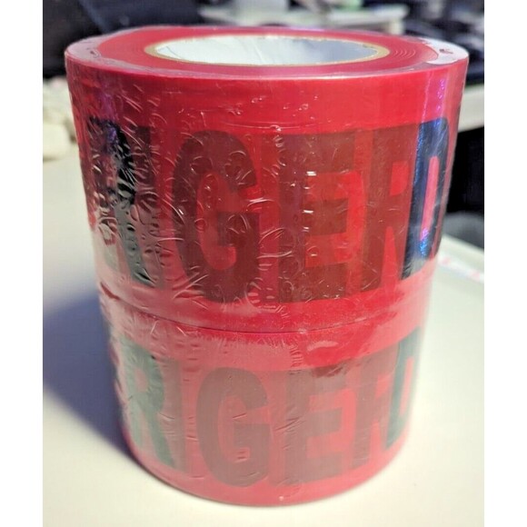 2 Roll Set Halloween - Red Danger Do Not Enter Tape 3"x1000 Ft. Roll x 2 rolls - Picture 5 of 10